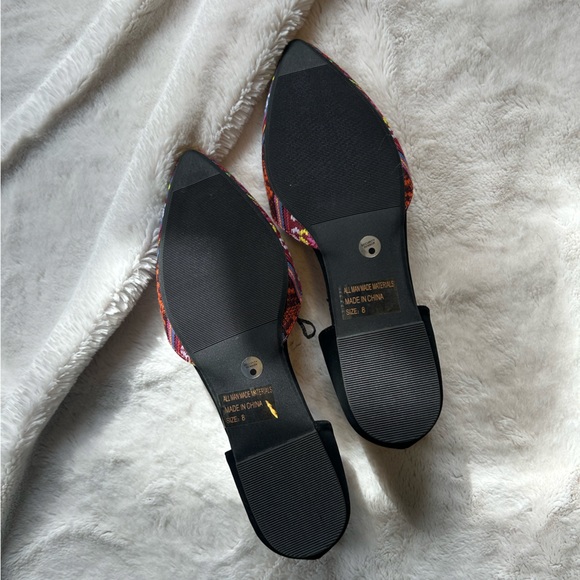 Colorful Patterned D’orsay Flats, Size 8 - Picture 2 of 11